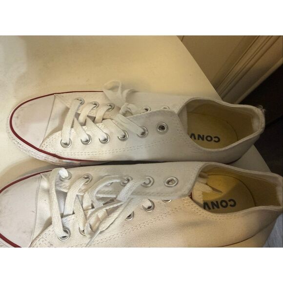 Converse Unisex Chuck Taylor All Star Canvas Sneakers White Size Mens 6 Womens 8 - Picture 3 of 9